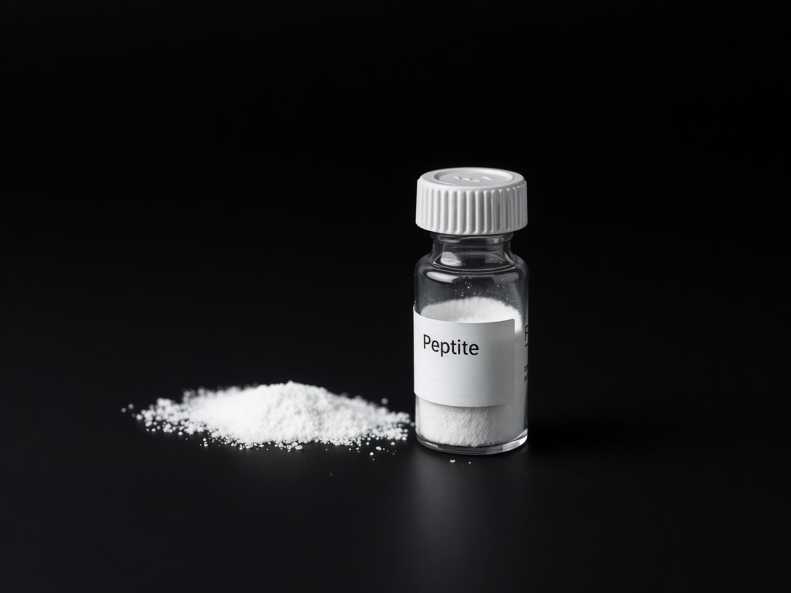 Peptid-Vial mit lyophilisiertem Pulver, Studioaufnahme