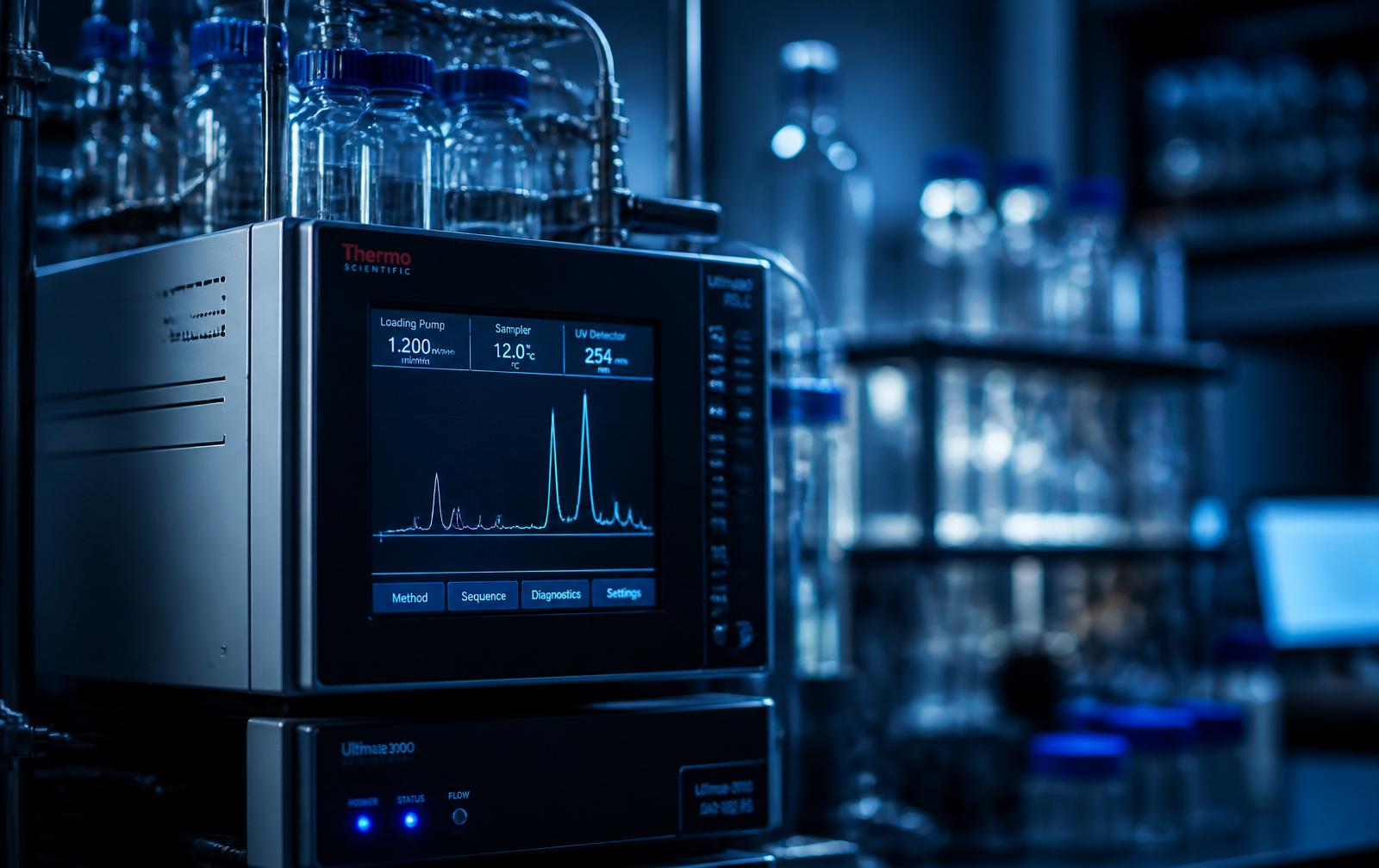 HPLC-Instrument in modernem Pharma-Labor